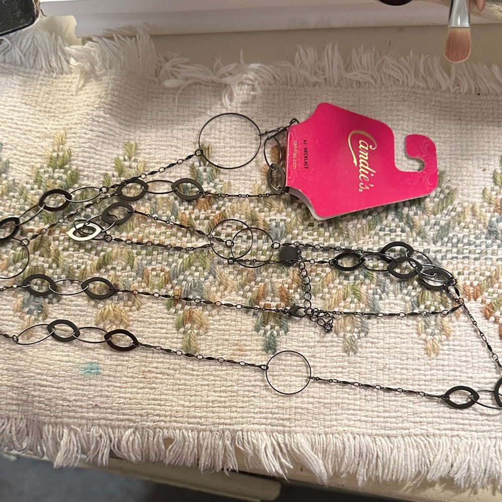 Candie's Black Multi-Layer Necklace